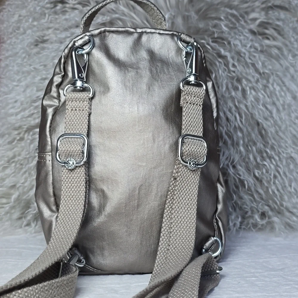 Kipling Alber Metallic Mini Backpack (NO MONKEY)